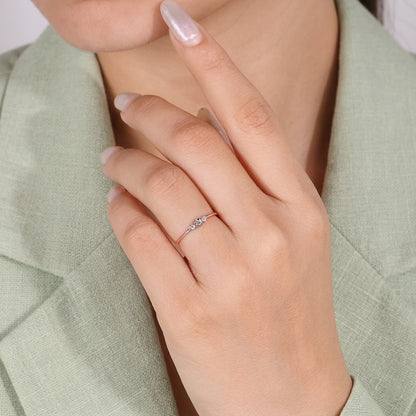Bezel-Set Three-Stone Diamond Band