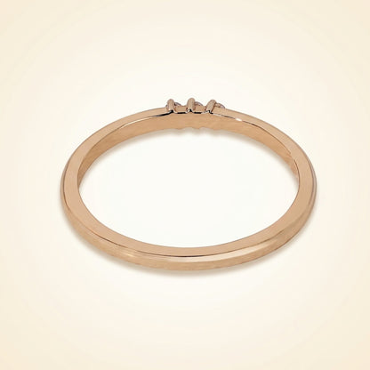 Three-Stone Diamond Stackable Wedding Band