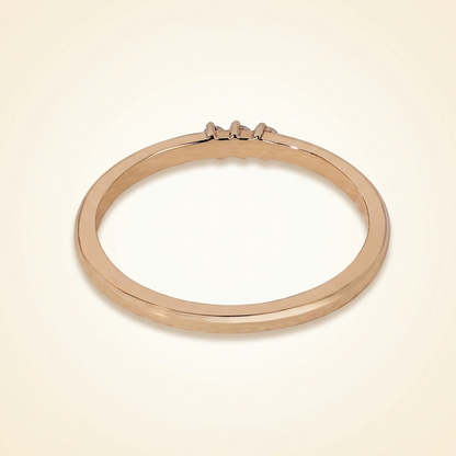 Three-Stone Diamond Stackable Wedding Band