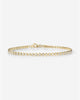 Lab Grown Bezel Set Diamond Station Tennis Bracelet with Lobster Clasp
