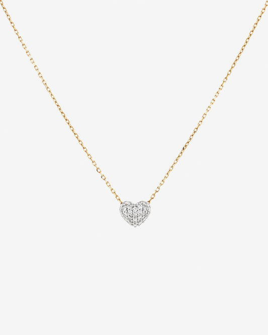 Lab Grown Diamond Pavé Heart Pendant Necklace