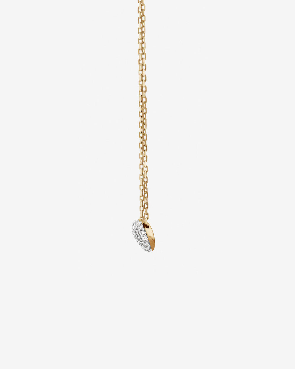 lab grown diamond pavé heart pendant necklace