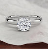 Round Cut Lab Grown Diamond Classic Solitaire Engagement Ring
