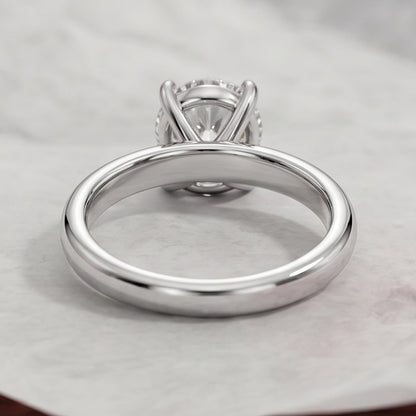 Round Cut Lab Grown Diamond Classic Solitaire Engagement Ring