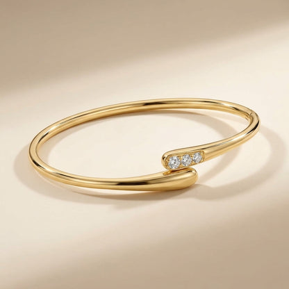 Crossover Lab Grown Diamond Drop Bangle