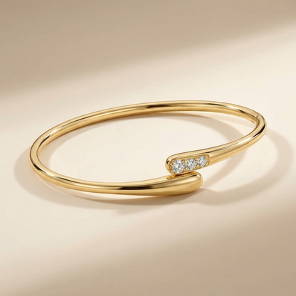 Crossover Lab Grown Diamond Drop Bangle