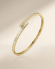 Lab Grown Baguette and Round Diamond Bypass Wrap Bangle