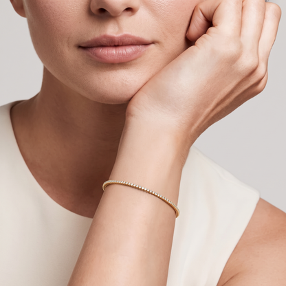 Petite Round Lab Diamond Tennis Bracelet