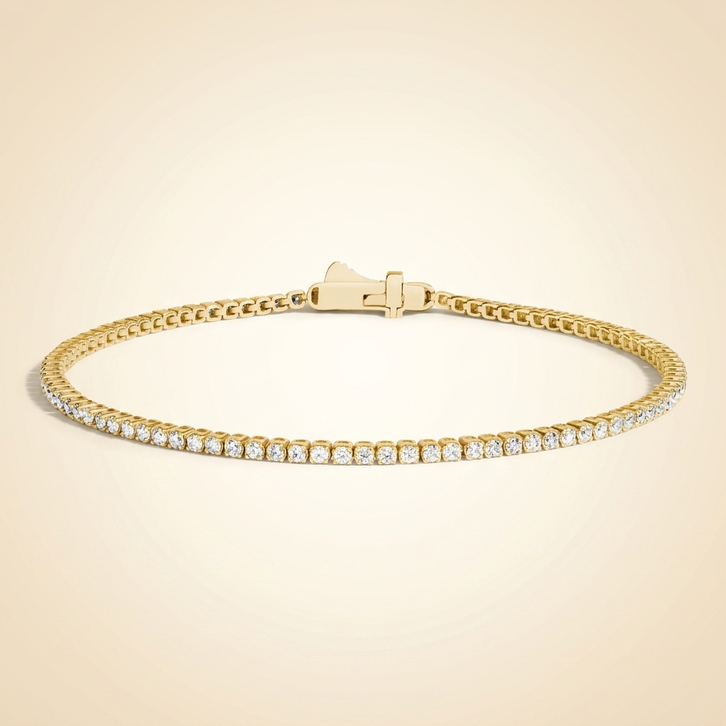 petite round lab diamond tennis bracelet