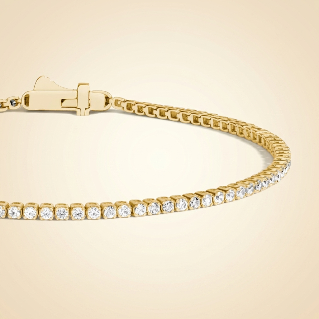petite round lab diamond tennis bracelet