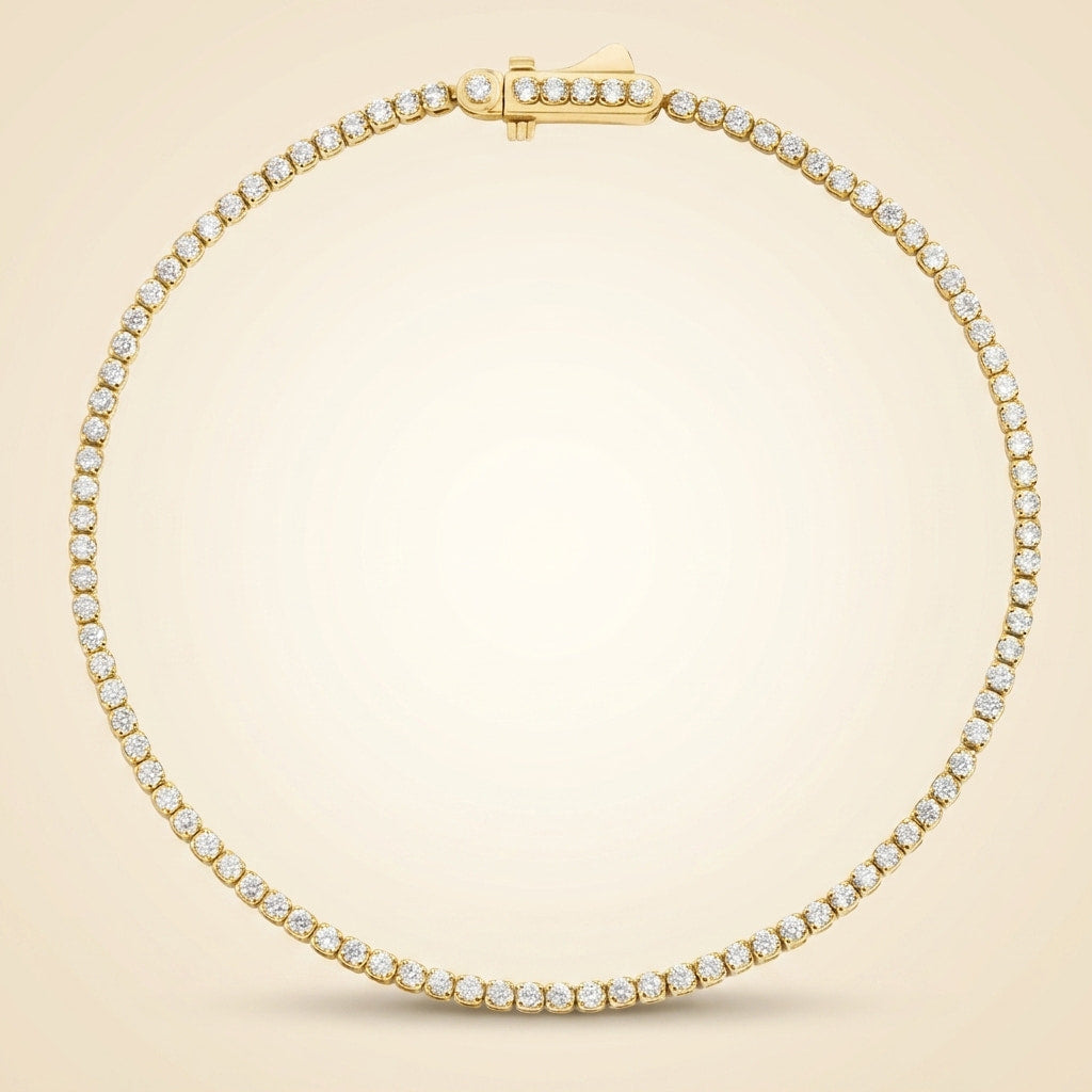petite round lab diamond tennis bracelet