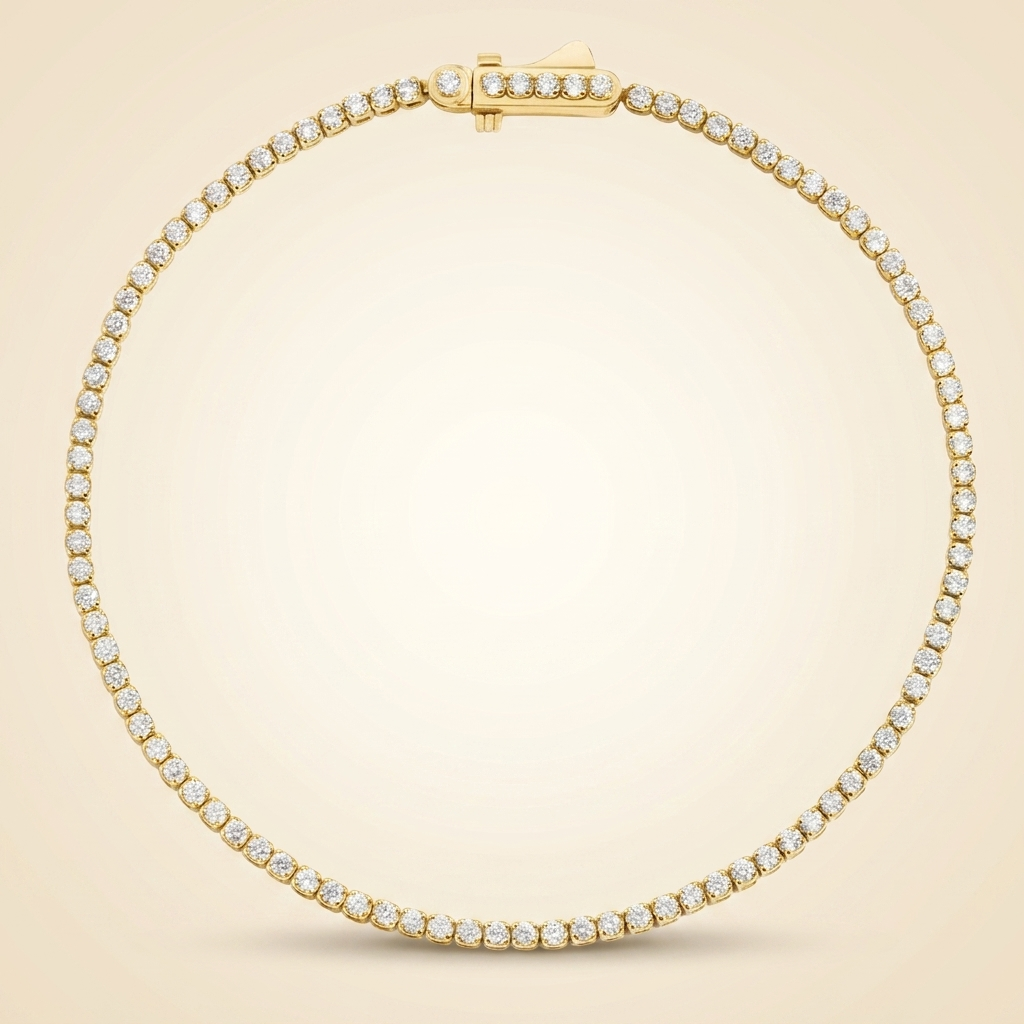 petite round lab diamond tennis bracelet