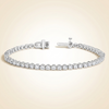 Lab Grown Round Diamond Four-Prong Tennis Bracelet