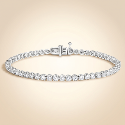 Lab Grown Round Diamond Four-Prong Tennis Bracelet