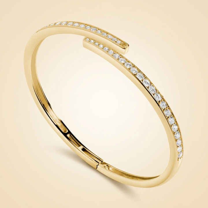 Lab Grown Diamond Pavé Wrap Hinged Bracelet