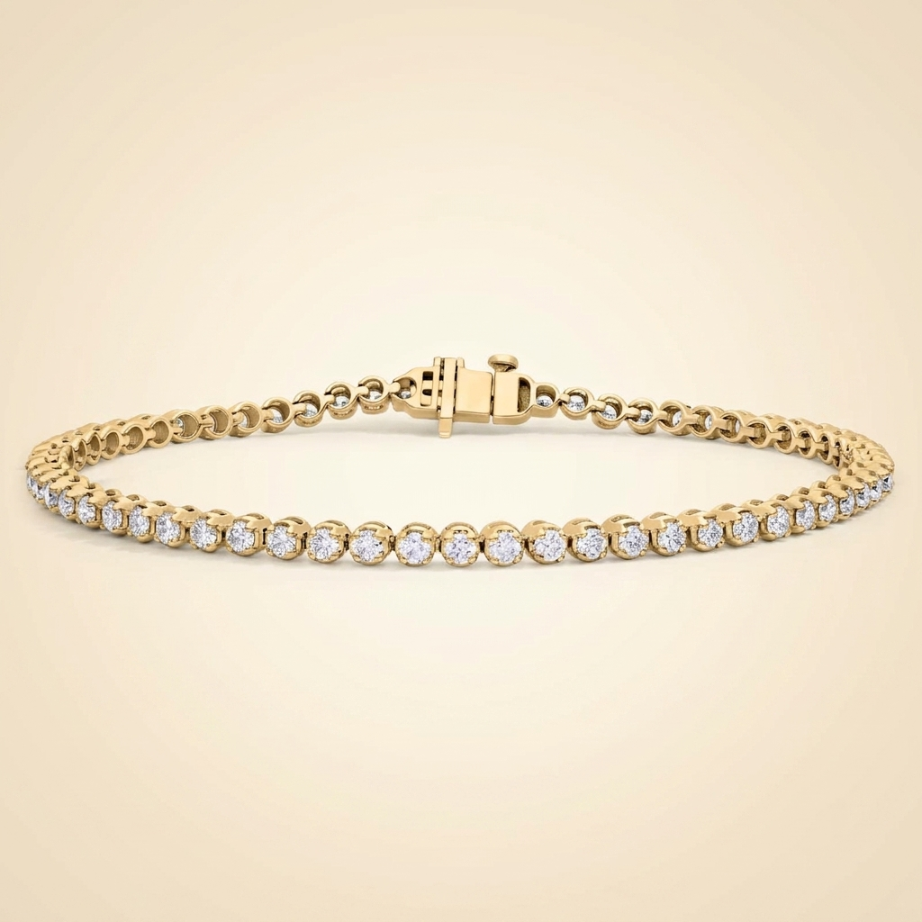 7 " four prong lab-grown diamond tennis bracelet
