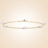 Pierced Diamond Station Bracelet with 1.25 CTW Round Cut Lab-Grown Diamonds