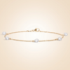 Pierced Diamond Station Bracelet with 1.25 CTW Round Cut Lab-Grown Diamonds