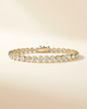Lab Grown Graduated Bezel Set Diamond Tennis Bracelet