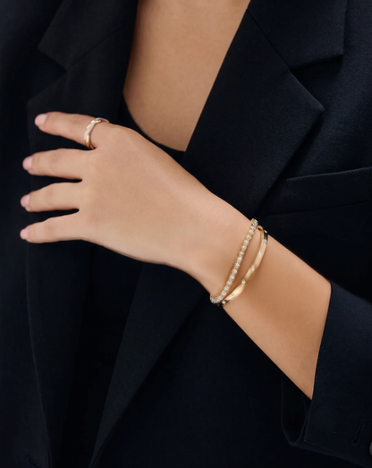 Lab Grown Graduated Bezel Set Diamond Tennis Bracelet