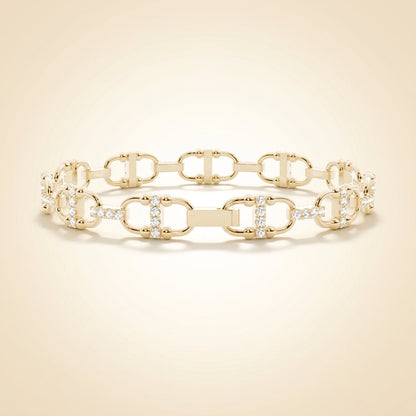 Interlink Diamond Marine Tennis Bracelet