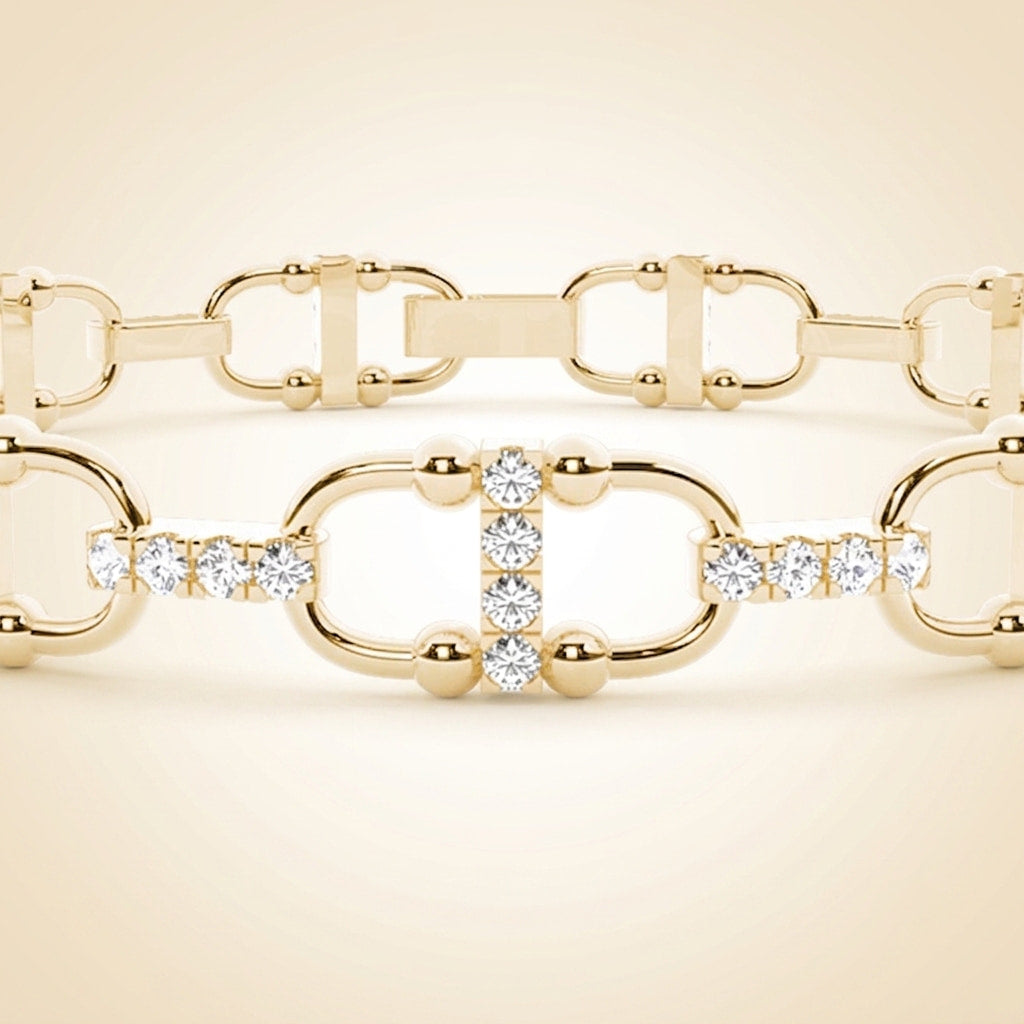interlink diamond marine tennis bracelet