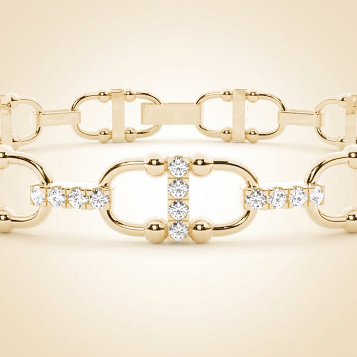 Interlink Diamond Marine Tennis Bracelet