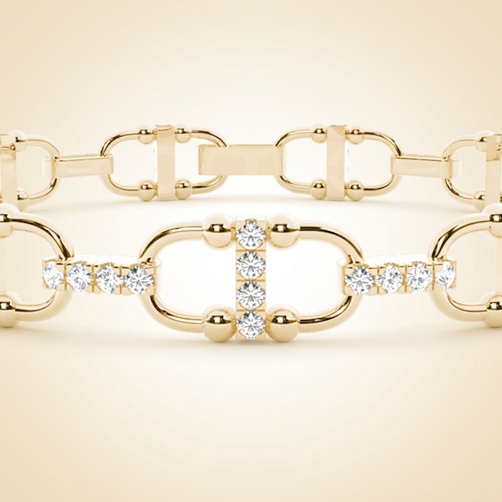 interlink diamond marine tennis bracelet