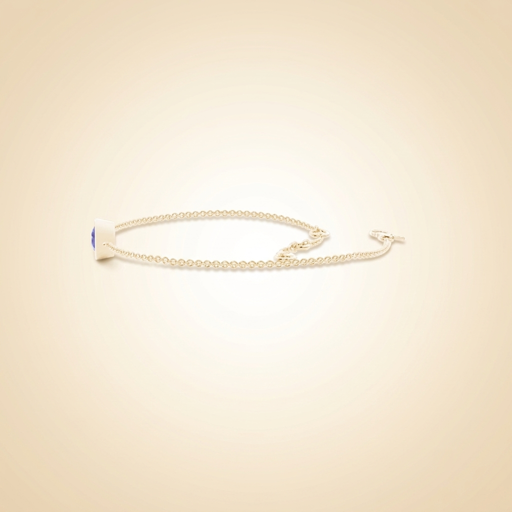 solitaire blue sapphire delicate chain bracelet