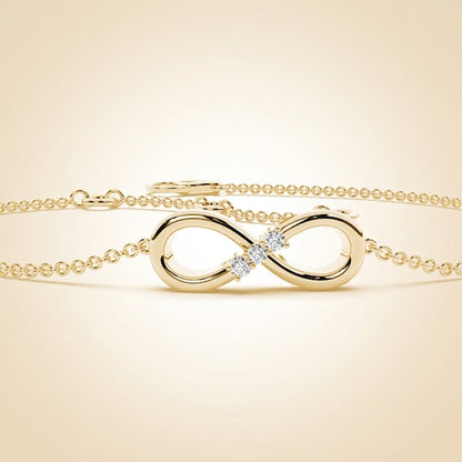 Infinity Diamond Dainty Chain Bracelet
