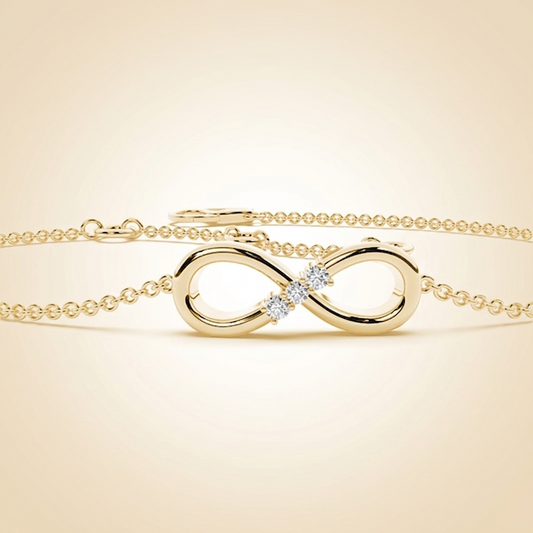 Infinity Diamond Dainty Chain Bracelet