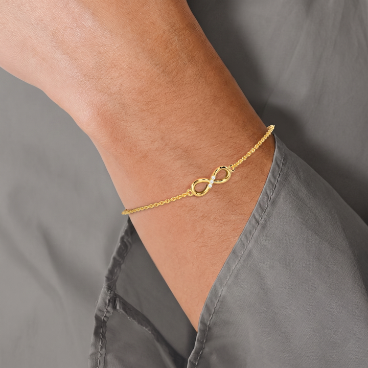 Infinity Diamond Dainty Chain Bracelet
