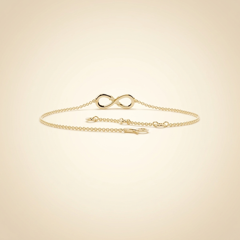 infinity diamond dainty chain bracelet