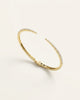 Pavé Diamond Open Claw Cuff Bangle Bracelet in Gold