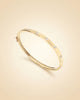 Bezel-Set Diamond Flush Station Hinged Bangle Bracelet in Gold