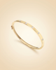 Bezel-Set Diamond Flush Station Hinged Bangle Bracelet in Gold