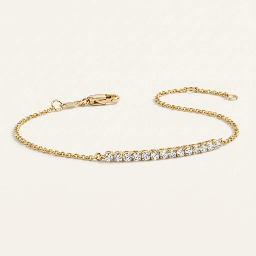 1/5 coverage petite lab diamond tennis bracelet