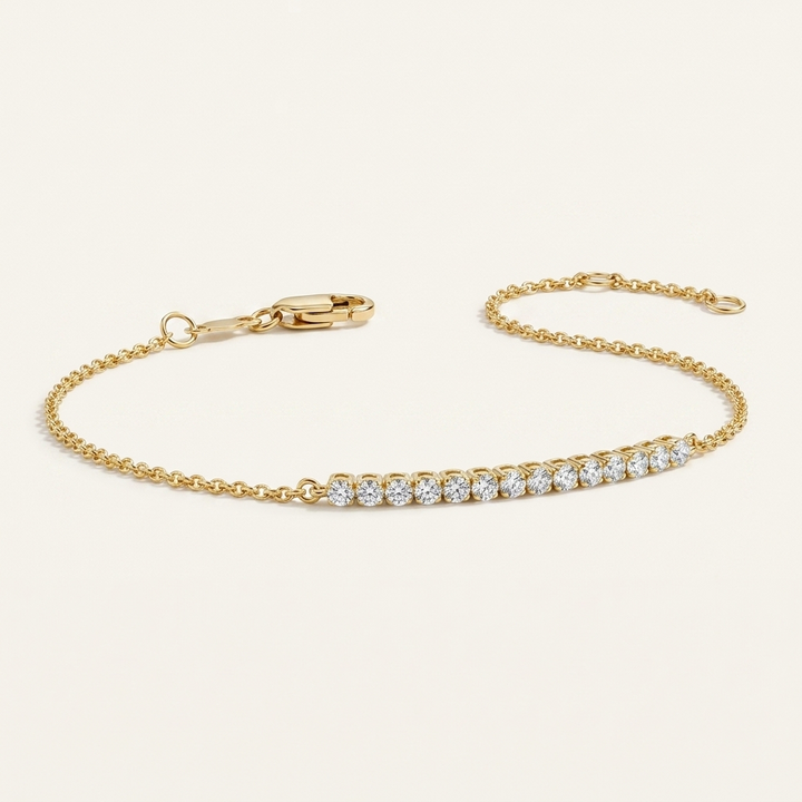 1/5 Coverage Petite Lab Diamond Tennis Bracelet