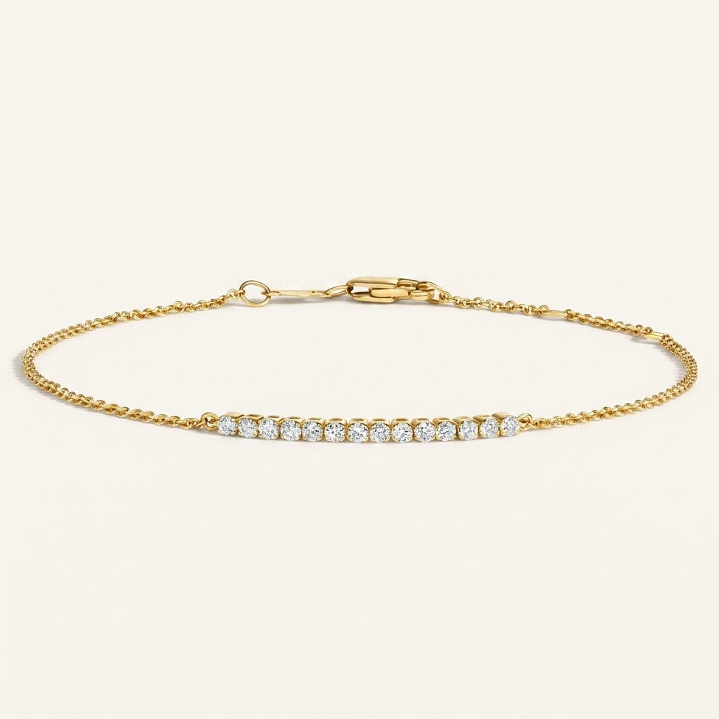 1/5 coverage petite lab diamond tennis bracelet
