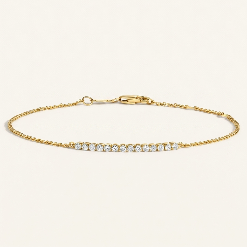 1/5 coverage petite lab diamond tennis bracelet
