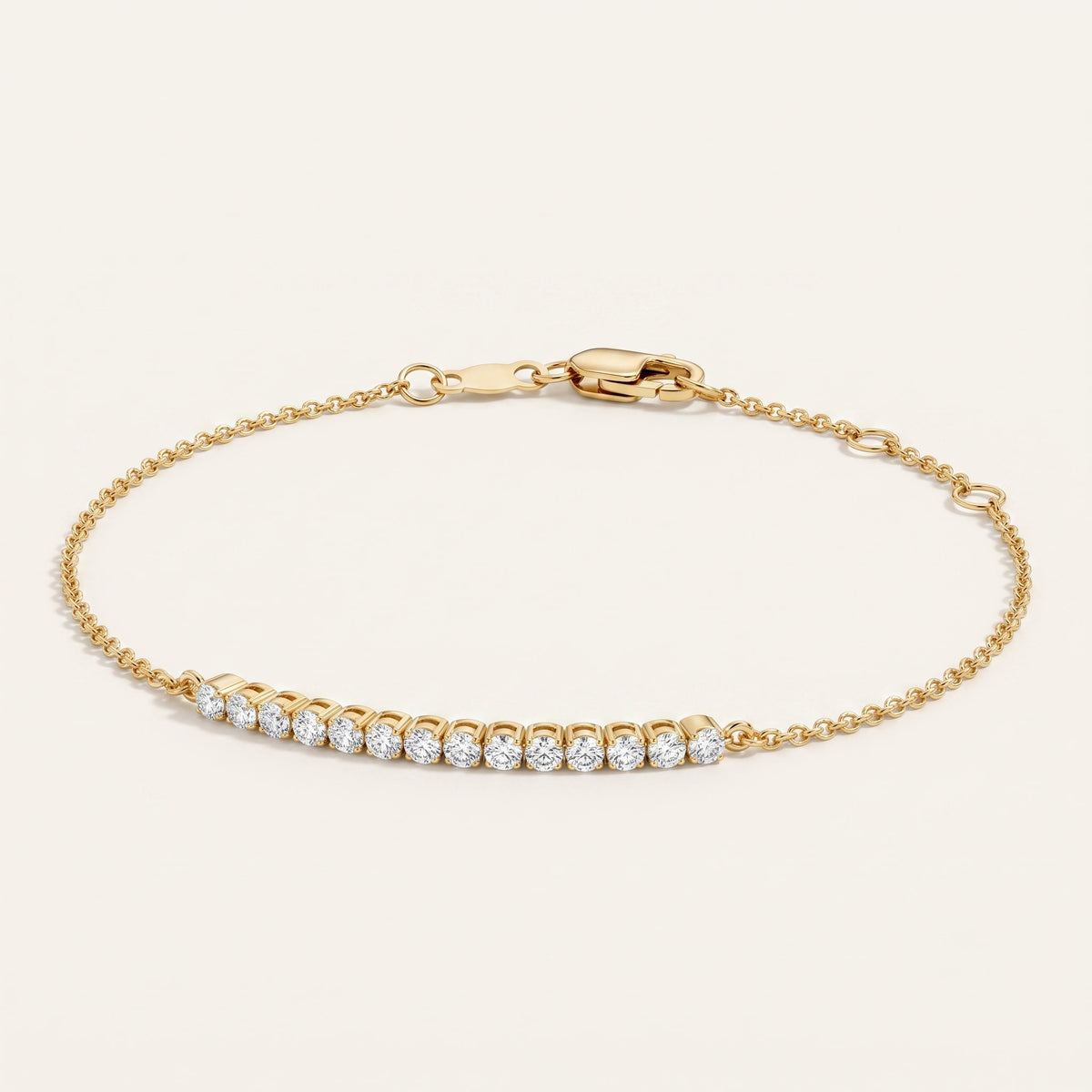 1/5 coverage petite lab diamond tennis bracelet