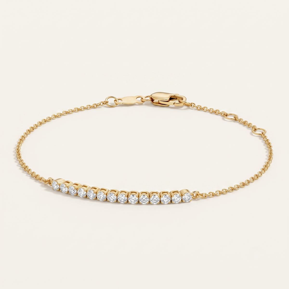 1/5 coverage petite lab diamond tennis bracelet