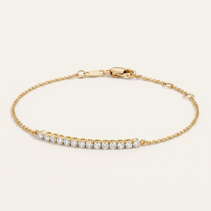 1/5 Coverage Petite Lab Diamond Tennis Bracelet