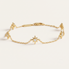 Diamond Starburst Station Chain Bracelet