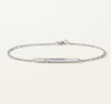 Diamond Inset Horizontal Bar Chain Bracelet in Gold
