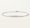 Diamond Inset Horizontal Bar Chain Bracelet in Gold