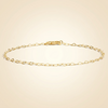 Interlocking Heart Link Chain Bracelet in 14K Gold