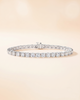 Lab Grown Round Diamond Four Prong Tennis Bracelet in Gold