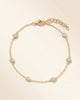 Lab Grown Bezel Set Diamond Station Chain Bracelet