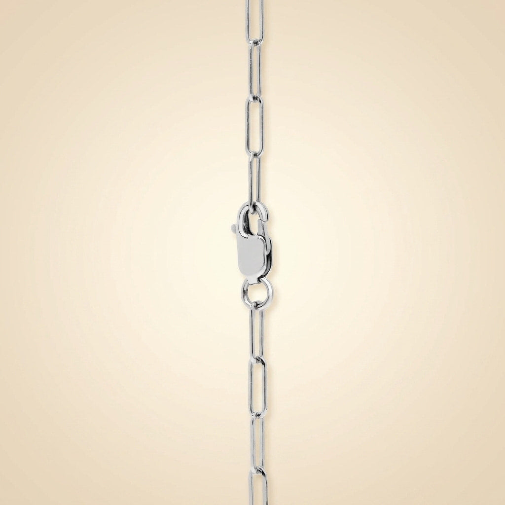 lab grown emerald cut diamond bezel paperclip bracelet